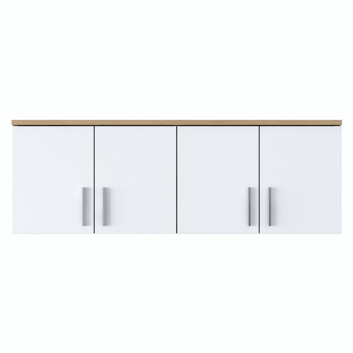 Hanah Home Armario de Pared Nogal y Blanco Hanah Home Armario de Pared Nogal y Blanco